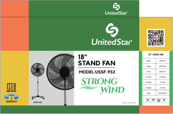 Hot Sale for Euro Market with CE Basic Model Powerful Pedestal Fan