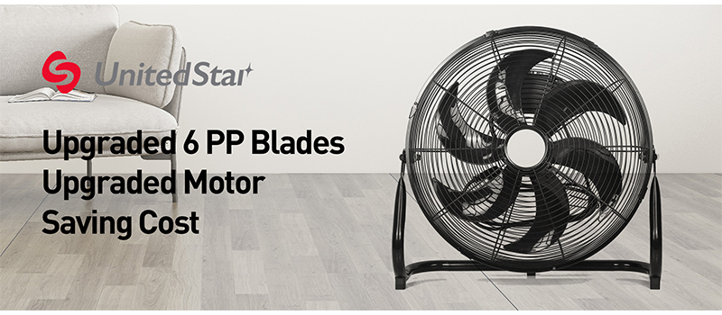 replaced the metal aluminum blades with 6 high-performance PP plastic blades